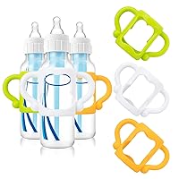 (3-Pack) Baby Bottle Handles for Dr Brown, Easy Grip Baby Bottle Handles, Universal with 2 1/4 inches Bottles, BPA Free Soft Silicone