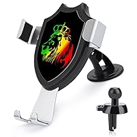Rasta Lion Phone Holder Mount for Car Windshield Dashboard Air Vent Fit for Most Cell Phones