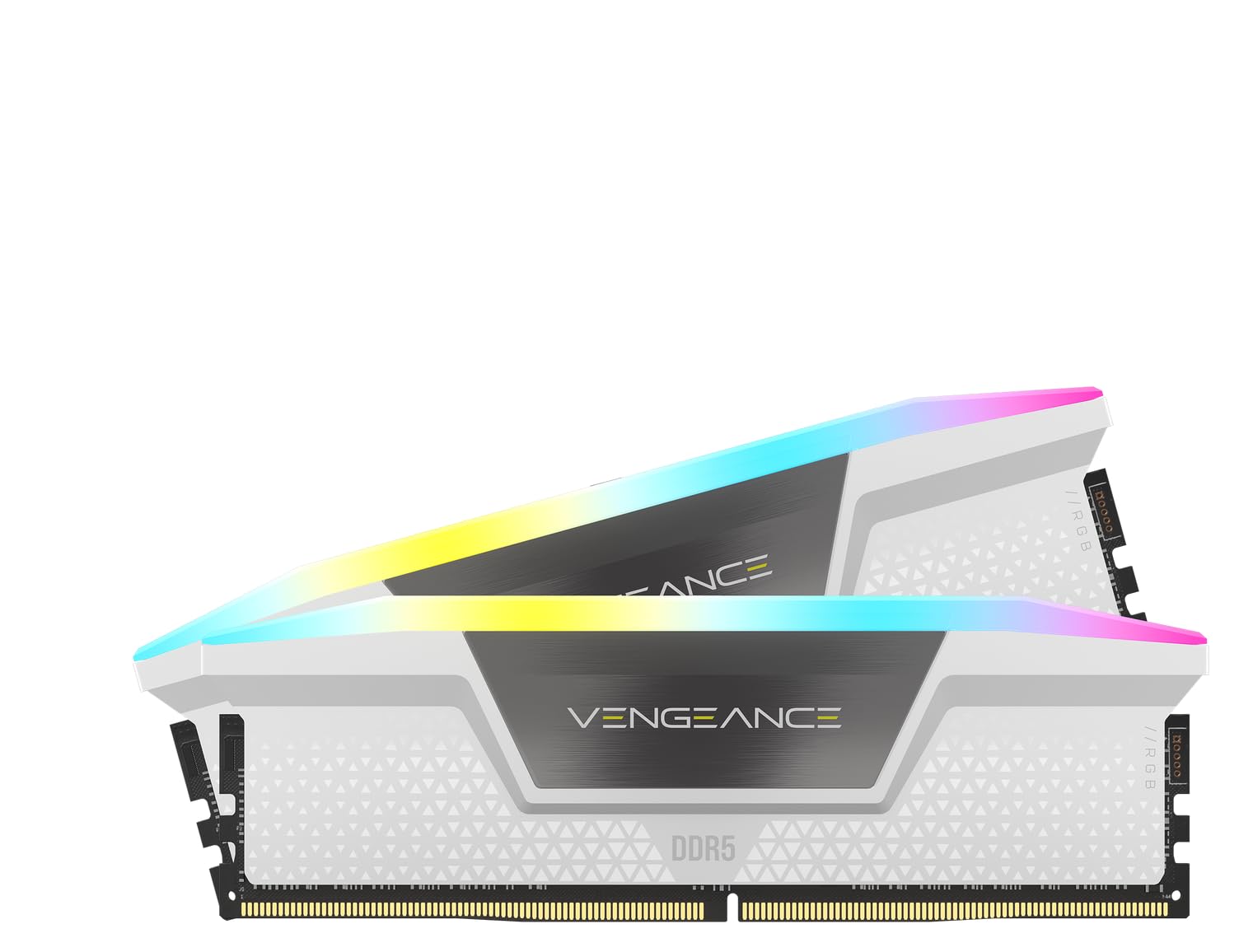 CORSAIR Vengeance RGB DDR5 RAM 32GB (2x16GB) 6400MHz CL32 Intel XMP iCUE Compatible Computer Memory - White (CMH32GX5M2B6400C32W)