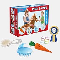 PonyCycle Ride on Horse Toys E436 with Feed & Care Grooming Kit