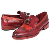 Paul Parkman Men's Kiltie Tassel Loafer Tobacco & Bordeaux (ID#KT64CB)