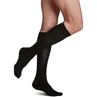 SIGVARIS Women’s Motion Cushioned Cotton 360 Closed Toe Calf-High Socks 20-30mmHg - Black - Medium Short