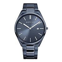 BERING Men Analog Quartz Ultra Slim Collection Watch with Stainless Steel Strap & Sapphire Crystal 17240-XXX