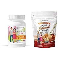 BariatricPal 30-Day Bariatric Vitamin Bundle (Multivitamin ONE 1 per Day! Iron-Free Chewable - Orange Citrus and Calcium Citrate Soft Chews 500mg with Probiotics - French Caramel Vanilla)