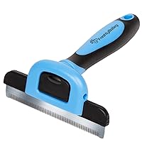 Deshedding Brush For Short Haired Dogs & Cats - Cat and Dog Brush For Shedding Short Hair - Highly Effective Deshedder Grooming Comb