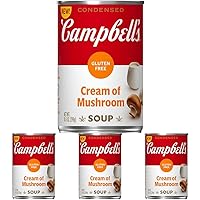 Campbell's Condensed Gluten Free Cream of Mushroom Soup, 10.5 oz Can (Pack of 4)