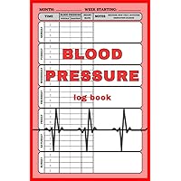 Blood Pressure Log Book: Notebook for Daily Tracking, Record and Monitor Blood Pressure and Heart Rate at Home