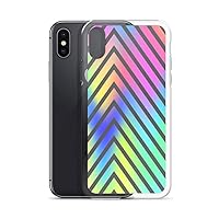 iPhone X/XS Case Shockproof Anti-Slip Holographic Rainbow Design Pattern Slim Crystal Clear Case for iPhone X/XS | TPU Geometric Bumper Back Cover Phone Case for iPhone X/XS