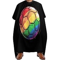 LGBT Game Day Soccer Ball Sports Barber Cape Hair Cutting Salon Haircut Capes Professional Hairdresser Apron for Men Women