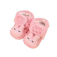 Winter Children Baby Toddler Shoes Boys and Girls Floor Shoes Flat Bottom Non Slip Plush Warm Hook Loop Solid Girl Shoes