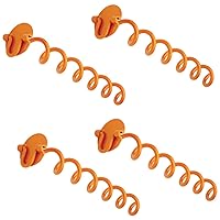 ANCFR16-ORG-R Folding Ring Spiral Ground Anchor, 16-inch, 4 Pack