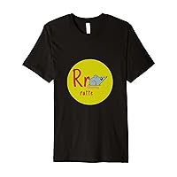 Buchstaben des deutschen Alphabets R Ratte Premium T-Shirt