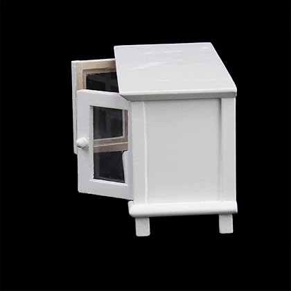 1:12 Scale Dollhouse Furniture Wooden Mini TV Cabinet for Barbie Doll House Accessories