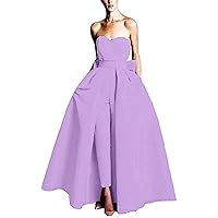 Women's Strapless Party Jumpsuits with Detachable Skirt