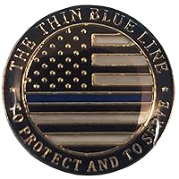 Wholesale Pack of 50 The Thin Blue Line To Protect And To Serve Motorcycle Bike Hat Cap Lapel Pin