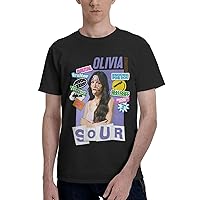 Men's Novelty Olivi Printed Short Sleeve T Shirt Cotton Graphic Crew Neck Tees Shirt