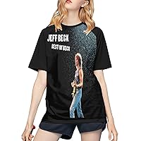 Jeff Beck Baseball T Shirt Female Fashion Tee Summer Round Neck Short Sleeves Shirts Black