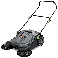 VEVOR Walk-Behind Hand Push Floor Sweeper, 25.6