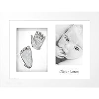 Baby Casting Kit/White Frame, 3 Aperture/Silver Hand & Foot Casts