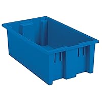 35180 Nest and Stack Plastic Storage Container and Distribution Tote, (18-Inch L x 11-Inch W x 6-Inch H), Blue, (6-Pack)