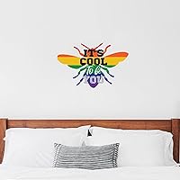 Vinyl Decals It's Cool to Be You Adhesive Wall Decals LGBT Gay Pride Family Inspirational Wall Stickers Quotes for Woman Girls Bedroom Living Room Bathroom 22 Inch
