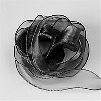 40mm Organza Ribbons for Christmas Wreath Bows Making Wedding Bouquet Gift Wrapping Ribbons DIY Crafts Decoration (Color : Black, Size : 10 Meters)