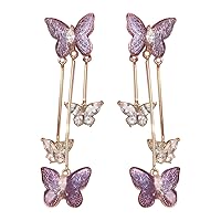 Earrings,Alloy Drop Earrings Butterfly Earrings Party Jewelry Long Tassels Earrings Dangle Earring Party Jewelry Gift for Girls