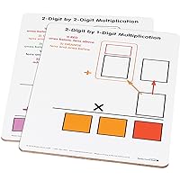 Really Good Stuff Beginning 2-Digit Multiplication Dry Erase Boards - 6 Boards
