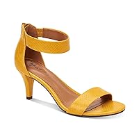 Style & Co. Womens Paycee Faux Suede Dress Sandals Yellow 9.5 Medium (B,M)