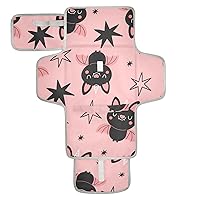 Halloween Bat Stars Portable Diaper Changing Pad for Baby Waterproof Foldable Changing Mat Portable Changing Pad Kit with Built-in Pillow for Travel Beach Picnic Park