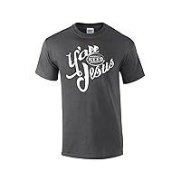 Ya'll Need Jesus Christian Short Sleeve T-Shirt-HeatherGray-Large