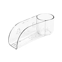 Spectrum Diversified Royo Suction Sink Sponge Center & Scrub Brush Holder for Organization of Kitchen Tools and Storage, Clear