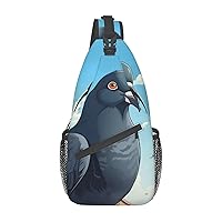 Cartoon Pigeon Crossbody Sling Backpack Sling Bag Travel Hiking Chest Bag Daypack For Women Men