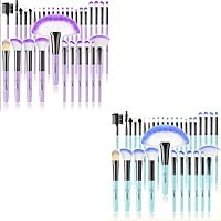 VANDER Save 20% on Makeup Brushes 32Pcs Purple Makeup Brushes Set+ 32Pcs Blue Makeup Kit,Cosmetic bag not included