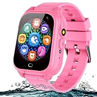 Kids Waterproof Smart Watch Toys for Boys Girls Ages 3-12, HD Touchscreen Toddler Watches with 26 Puzzle Games Camera Video Recording Pedometer MP3 Player Alarm Clock Birthday Gift