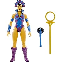 Masters of the Universe Origins Toy, Evil-Lyn Cartoon Collection Action Figure, 5.5-inch Motu Villain, 16 Articulations, Wand & Staff & Comic