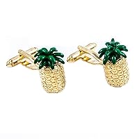 Pineapple Hawaii Fruit Cook Chef Pair Cufflinks in a Presentation Gift Box & Polishing Cloth