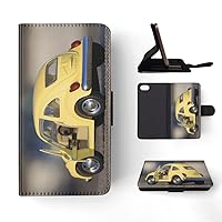 Cute Adorable Yellow Mini CAR FLIP Wallet Phone CASE Cover for Apple iPhone 7 | iPhone 8 | iPhone SE (2020) | iPhone SE (2022)