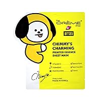 CHIMMY’S CHARMING Printed Essence Sheet Mask - Infused with Vitamin C, Turmeric, Niacinamide CHIMMY’S CHARMING Printed Essence Sheet Mask - Infused with Vitamin C, Turmeric, Niacinamide