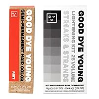 Good Dye Young Streaks and Strands Semi Permanent Hair Dye (Riot) with Lightning Kit - 2 oz,