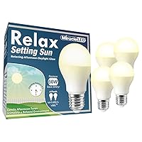 Miracle LED Nature’s Vibe Relax 3000K Setting Sun Late Afternoon Ambient LED Light Bulb (4-Pack)