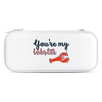 You're My Lobster Portable Hard Shell Covers Pouch Storage Bag Travel Carry Cases for Accessories And Games Compatible for Switch White-Color