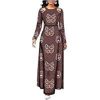 African Long Dresses for Women Wax Ankara Print Clothing Casual Dashiki Wear Floral Party Gown Wear