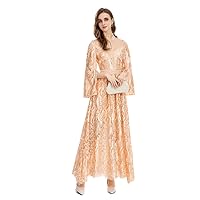 Luxury Exclusive Women Evening Gown Dress Red/Pink Lace Patchwork Winter Autumn Long Midi Party Club Dress