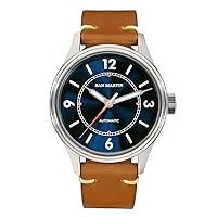San Martin SN0108G2 Enamel Blue Dial Men Pilot Watch NH35 Automatic Mechanical Sapphire Glass Leather Strap Wristwatches