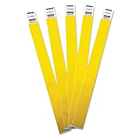Crowd Management Tyvek Wristbands, Sequentially Numbered, Yellow, Pack of 500 (75512)