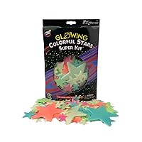 Great Explorations: Colorful Stars Super Kit, Glow In The Dark Ceiling Stars. 150 Pieces in an assortment of sizes and colors