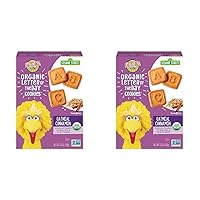 Earth's Best Organic Cookies, Toddler Snacks, Oatmeal Cinnamon, Sesame Street Letter of the Day Cookies, 5.3 Ounce (Pack of 2)