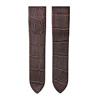 Ewatchparts 23MM LEATHER WATCH BAND STRAP DEPLOY CLASP COMPATIBLE WITH CARTIER SANTOS 100 XL D/CHOCOLATE