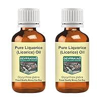 Pure Liquorice (Licorice) Oil (Glycyrrhiza glabra) (Pack of Two) 100mlx2 (6.76 oz)